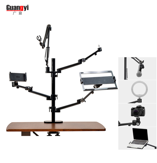 Adjustable Motion Holder Bracket Arm Multifunctional Monitor Stand for 17 to 32 Inch Computer Screen Aluminum Alloy Material