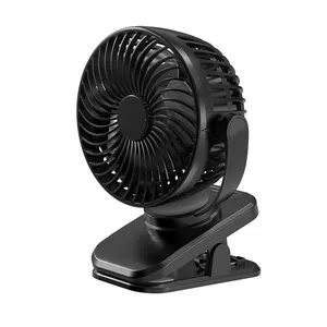 Novo ventilador portátil multifuncional com clipe para uso externo, 12000mah, mini ventilador com clipe recarregável por USB de 7 polegadas