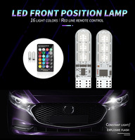 Bombilla LED X-7SEVEN T10 RGB Canbus sin errores, sin polaridad, 194 168 W5W 6000k 4W, control inteligente, luz automática