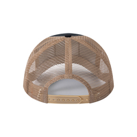 Casquette de camionneur à cinq panneaux en maille avec points de couleur contrastée et motif animal tissé
