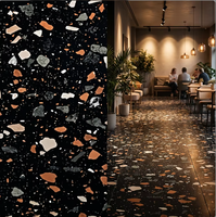 Carreaux de céramique imitation terrazzo mat 600*1200, antibactériens, antidérapants, isolants thermiques, pour sols et murs intérieurs d'hôpitaux et d'hôtels