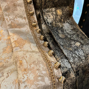 Stile europeo tenda camera da letto soggiorno <span class=keywords><strong>beige</strong></span> <span class=keywords><strong>oro</strong></span> jacquard di fascia alta tessuto per <span class=keywords><strong>tende</strong></span> da pavimento tenda tenda - Product Image 4