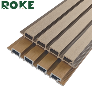 ROKE Panneau mural rainuré WPC moderne, imperméable et ignifuge à prix abordable pour la décoration intérieure - Product Image 5