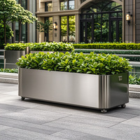 Bacs à fleurs de grande taille en acier pour l'extérieur, de forme régulière, pour jardin et parc