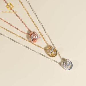 Collier en argent sterling 925 de nouvelle conception, moissanite, testeur de diamant, breloques, bijoux pour femmes - Product Image 2