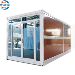 WinFair - Casa Prefabricada Moderna <span class=keywords><strong>y</strong></span> Económica, Casa Modular Plegable para la Playa, Casa Móvil Pequeña, Casa Contenedor con Paredes de Vidrio, Casa Portátil Tipo Granny Flat - Product Image 1