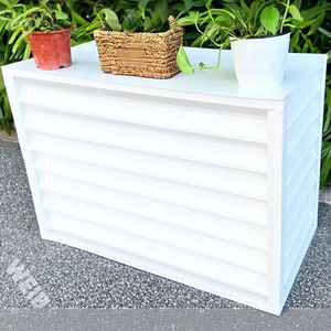 ฝาครอบช่องระบายอากาศอลูมิเนียมสีขาวแบบมีบานเกล็ด สำหรับท่อ HVAC ภายนอกอาคาร ช่องระบายอากาศเครื่องปรับอากาศ - Product Image 1