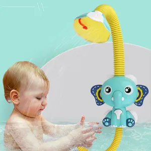 Juguete de baño eléctrico para bebé, ducha de baño, rociador de elefante, bomba de agua, divertido y creativo, rociador de elefante para bebé