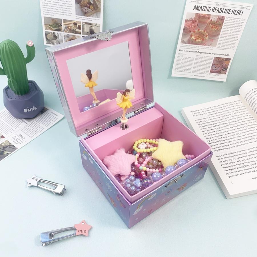 Wholesale Delicate Luxury Hologram Paper Music Box Hand Wind