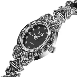 Самые Популярные Ретро Женские часы винтажные модные повседневные кварцевые часы ювелирные изделия Наручные часы