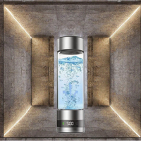 Bouteille d'eau froide portable au gaz hydrogène en acier inoxydable 420 ml, alimentée par USB pour usage domestique et extérieur avec support en espagnol