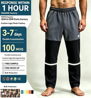 Pantalon de survêtement patchwork personnalisé pour homme, coupe oversize, jambe large, baggy, double taille, style sportif, anti-plis