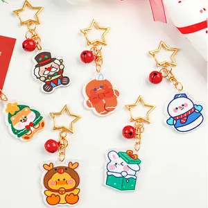 Most popular anime keychain Christmas gifts plastic key chain acrylic keychains