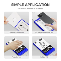 Protection d'écran en verre trempé facile à installer HEYBINGO E-Touch Box Series pour iPhone 17 16 15 14 Pro Max Mini Plus