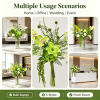 Bouquet de fleurs artificielles en soie, arrangement floral pour centre de table de mariage, décoration de la maison, fleurs artificielles esthétiques