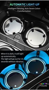 Sous-verres lumineux pour voiture à LED RVB multicolores à 7 couleurs changeantes, personnalisables - Product Image 3