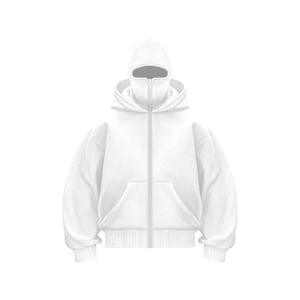 Masque personnalisé de haute qualité <span class=keywords><strong>sweat</strong></span> à capuche Ninja broderie <span class=keywords><strong>Sherpa</strong></span> <span class=keywords><strong>polaire</strong></span> pull zippé sweats à capuche pour hommes sweats à capuche pour hommes - Product Image 1