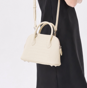 Sac à bandoulière blanc à motif crocodile en similicuir avec poignée supérieure, sac à main bandoulière pour les voyages quotidiens - Product Image 3