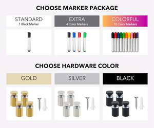 Calendrier mural acrylique personnalisé personnalisé calendrier tableau blanc Lucite pour salle de classe bureau à domicile - Product Image 6