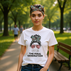 Camiseta Gen X Girl The Feral Generation Messy Bun Tie Dye - Product Image 3