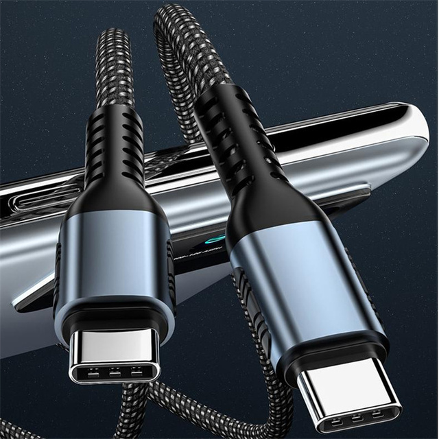 Nylon Braided Certified USB4.0 Cable USB-C PD 100W USB4 Fast Charging USB Charger EMK Chip 40Gbps USB C Data Cable