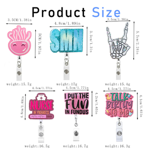 Glänzender Acryl-Drehclip für Ausweise, Krankenschwester-Arzt-ID-Halter, Namensschild für Medizinisches Personal, Bürobedarf, Identifikationsgeschenk - Product Image 2