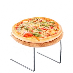 Pizza Tools 1 Layer Metal Iron Pizza Serving Pan Tray Rack Commercial Tray Stand 2 Layers Pizza Display Stand Pan Holder - Product Image 5