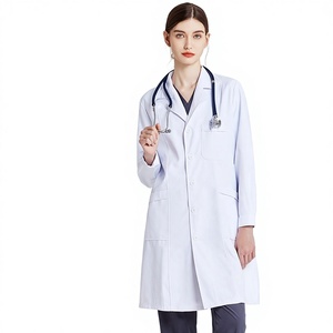 Camice Medico Estivo Sottile di Alta Qualità per Uomo e Donna, a Maniche Lunghe o Corte, Uniforme da Lavoro per Dentisti e Medici - Product Image 1
