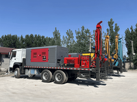 Pompe de forage de puits d'eau sur camion hydraulique personnalisée, moteur diesel, profondeur 400m, haute efficacité, ISO9001