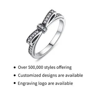 Anel de prata esterlina 925 feminino, design simples e de alta qualidade