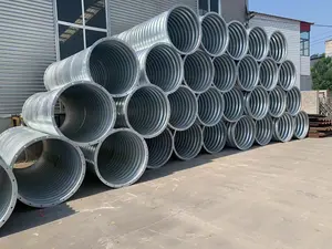 Highway Culvert Tube Corrugated Steel Pipe Fittings For Road And Tunnel Liner Plates