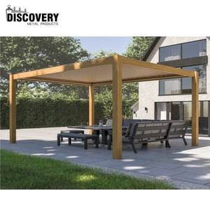 Pergola in alluminio con tetto retrattile e <span class=keywords><strong>staffe</strong></span> di montaggio <span class=keywords><strong>a</strong></span> parete <span class=keywords><strong>per</strong></span> balcone o terrazza bar - Product Image 5