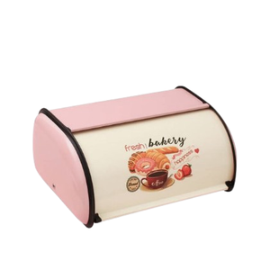 Boîte à pain en métal de style contemporain avec couvercle en bois, boîte à pain en métal pour comptoir de cuisine à bas prix - Product Image 2