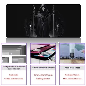 Tapis de souris XXL <span class=keywords><strong>Xia</strong></span> Butterfly à bords surpiqués, tapis de clavier gaming, tapis de bureau lisse Anime Otaku - Product Image 6