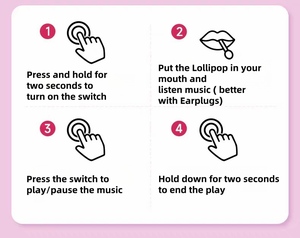 Juguetes <span class=keywords><strong>de</strong></span> dulces para niños Dulce sin azúcar Corazón Piruleta Sabor a fresa <span class=keywords><strong>Feliz</strong></span> <span class=keywords><strong>cumpleaños</strong></span> Caramelo duro Música <span class=keywords><strong>Feliz</strong></span> Navidad Música Piruleta - Product Image 3