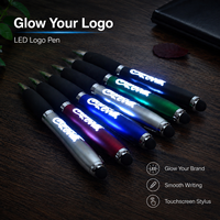 Stylo publicitaire 3-en-1 de haute qualité avec logo personnalisé, écran tactile LED, pour la formation des employés, les cadeaux clients et les événements d'entreprise