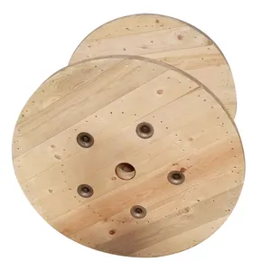 Empty Wood Cable Spools Weight Free Wooden Cable Reels Wooden Drum Cable Bobbins