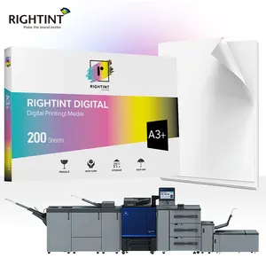 레이저 프린터를 위한 우수한 인쇄할 수 있는 A3 A4 주문 광택 있는 백색 입히는 스티커 종이 자동 접착 종이