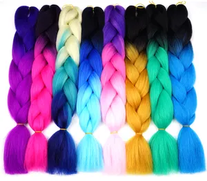 Beyond Beauty 24inch 100g Ombre Braiding Hair Yaki Crochet Twist Synthetic extension Jumbo Braiding Hair for DIY