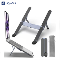 Support pour ordinateur portable pliable en alliage d'aluminium, support de bureau portable pour jeux, réglable en hauteur, refroidissement
