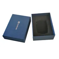 Boîte d'emballage personnalisée pour casque Bluetooth de luxe avec logo estampé argenté, boîte cadeau pour souris