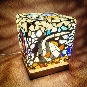 Puzzles en verre faits à la main sur le thème marin, incrustations, ciseaux, ornements artistiques à motifs, avec petits matériaux - Product Image 5