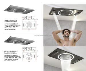 800X450X19mm SUS304 tavan duş <span class=keywords><strong>LED</strong></span> üç fonksiyon dans yağmur perdesi, şelale - Product Image 2