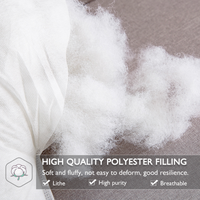 Oreiller carré blanc très vendu, garnissage 100% polyester, haute qualité, vente en gros personnalisée, coussin non tissé, inserts d'oreiller intérieurs