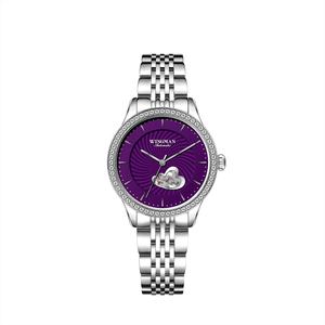 นาฬิกาข้อมืออัตโนมัติสำหรับผู้หญิง สายสแตนเลสสตีล ขอบเพชร ปี 2020 หน้าปัดสีขาว ขนาด 36 มม. ตัวเรือนสแตนเลสสตีลเคลือบ IP - Product Image 2