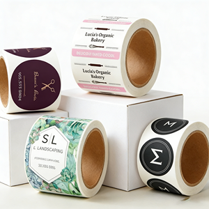 Emballage de boulangerie artisanale, produits gastronomiques, étiquettes adhésives en papier en rouleau - Product Image 1