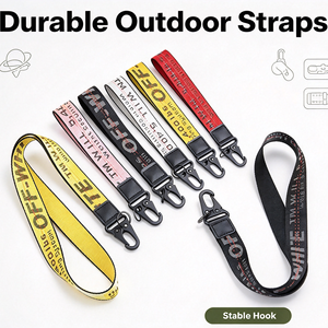 Direct Factory Customized Logo Jacquard Breakaway Sublimation Polyester <b>Lanyard</b> Neck Strap <b>Key</b> Chain Nylon Jacquard <b>Lanyard</b> - Product Image 2
