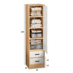Armario para el hogar, dormitorio, apartamento pequeño, armario sencillo, armario de almacenamiento, habitación de alquiler de madera, armario colgante económico - Product Image 1