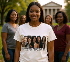 T-Shirt da Donna Comfort Colors, Girocollo, Manica Corta, 100% Cotone, Stampa 'Black Women History Month', Abbigliamento per il Potenziamento Femminile - Product Image 2