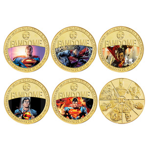 Moneda Conmemorativa de <span class=keywords><strong>Superman</strong></span> con Temática de Películas Americanas, Bañada en Oro de 24K, de Doble Cara, Proceso de Fundición a Presión, Gran Venta - Product Image 1